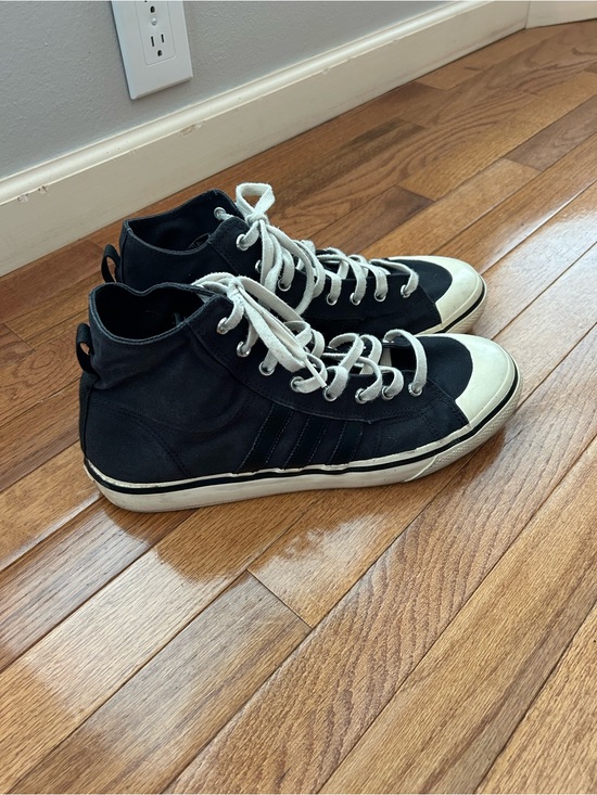 adidas Other - Men's adidas Nizza Hi RF 74 shoes Black size 12.5 black canvas retro high top